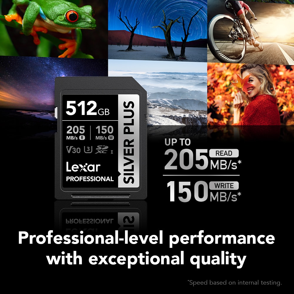Thẻ nhớ Lexar 512GB Professional SILVER PLUS UHS-I SDXC Card V30