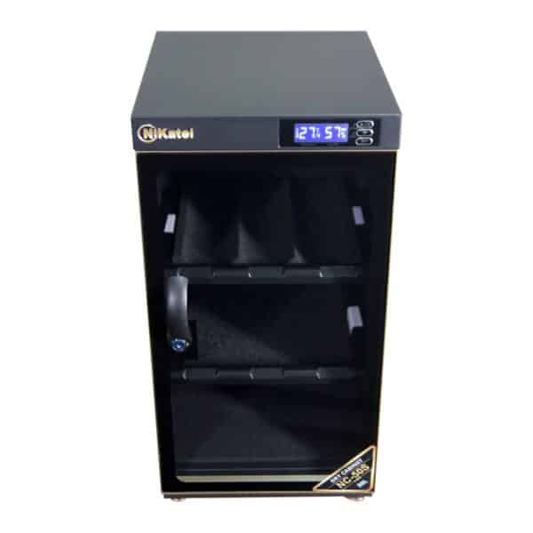 Tủ chống ẩm cao cấp Nikatei NC-50S viền nhôm mạ vàng