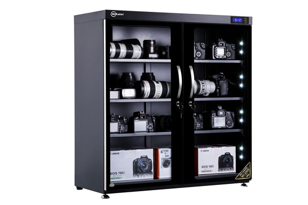 Tủ chống ẩm cao cấp Nikatei NC-250S viền nhôm mạ bạc| Chính Hãng