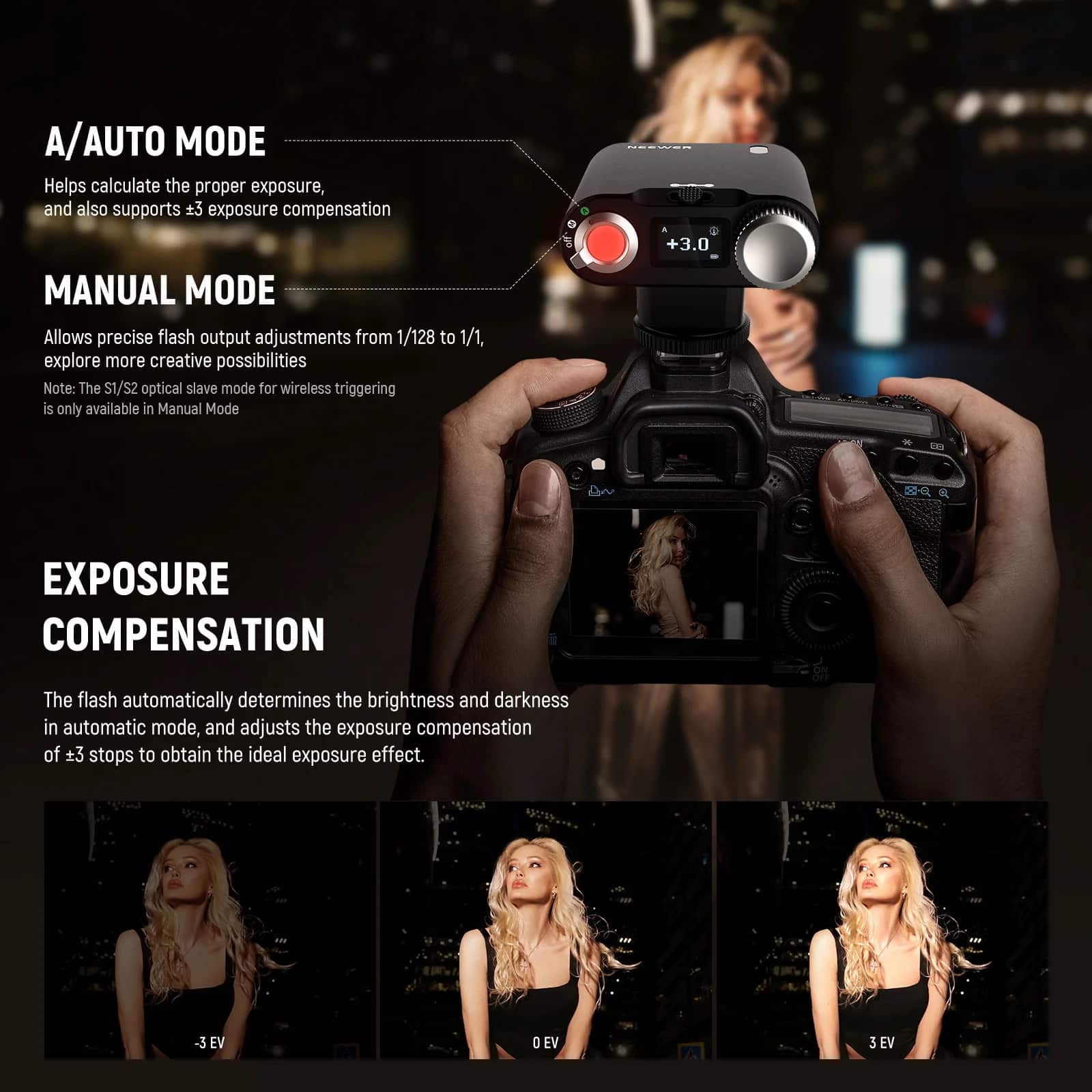 Đèn Flash Máy Ảnh Neewer Z160 Auto & Manual Modes