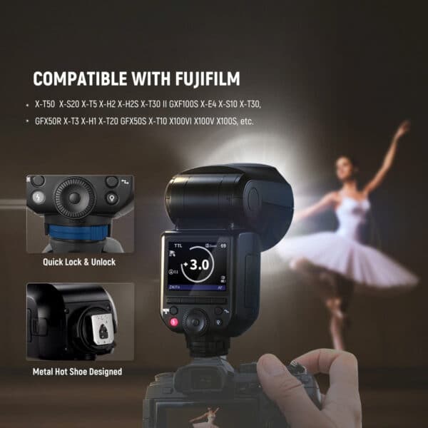 Đèn Flash Máy Ảnh Neewer Z2 Pro 76Ws For Fujifilm