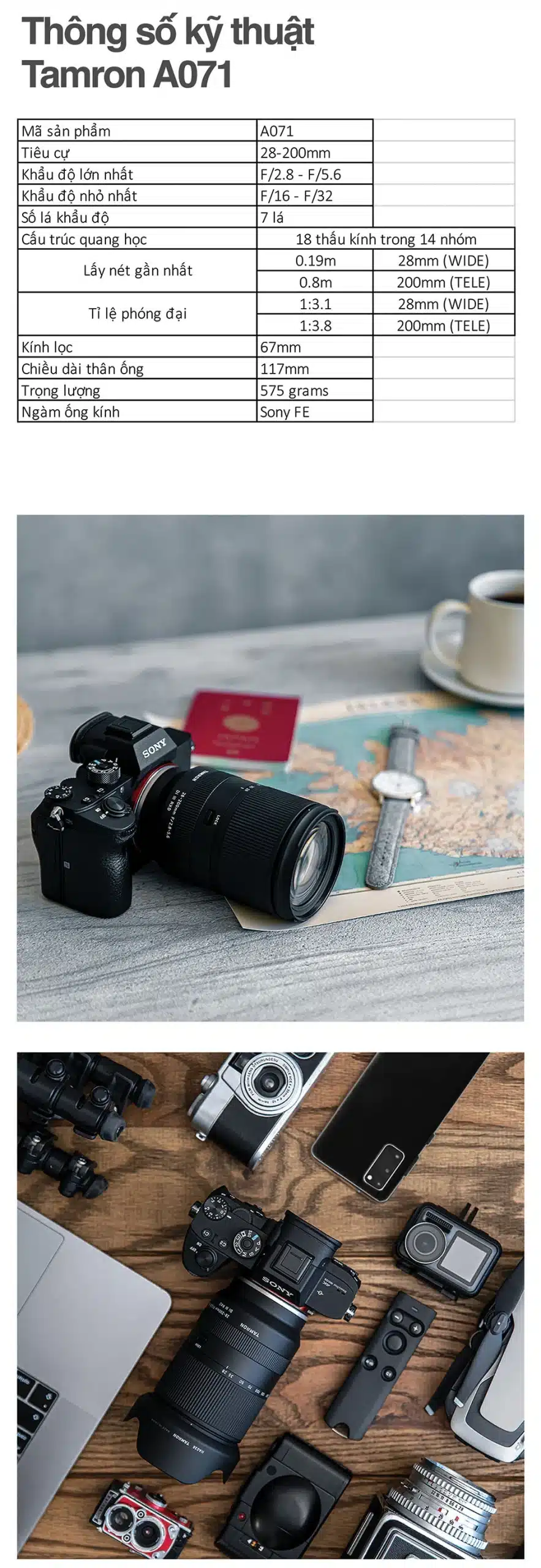 Tamron 28-200mm F/2.8-5.6 Di III RXD Sony FE - A071S