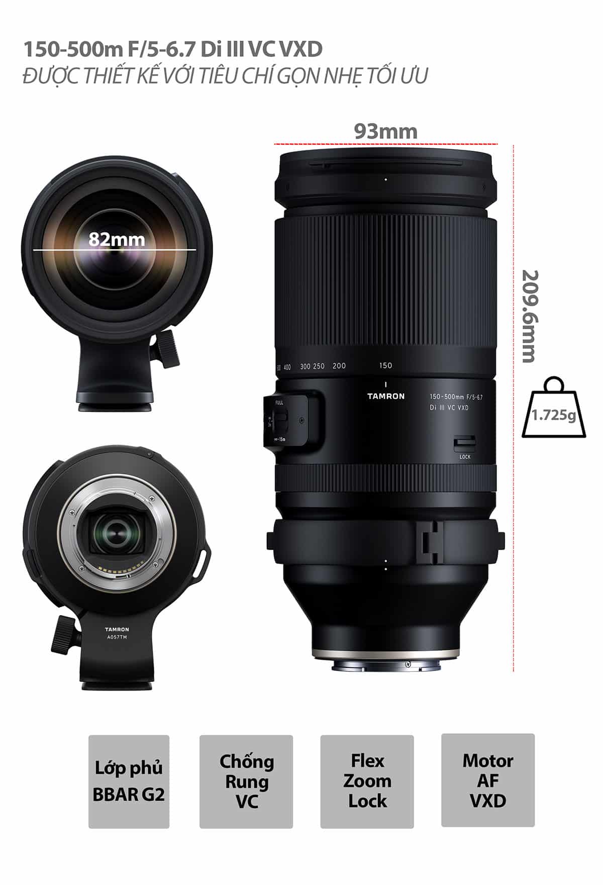 Tamron 150-500mm F/5-6.7 Di III VC VXD Sony E - A057E
