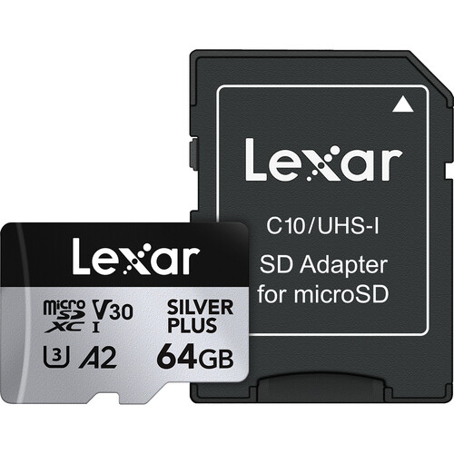Thẻ nhớ MicroSDXC Lexar Professional Silver Plus UHS-I U3 64GB 205MB/ s