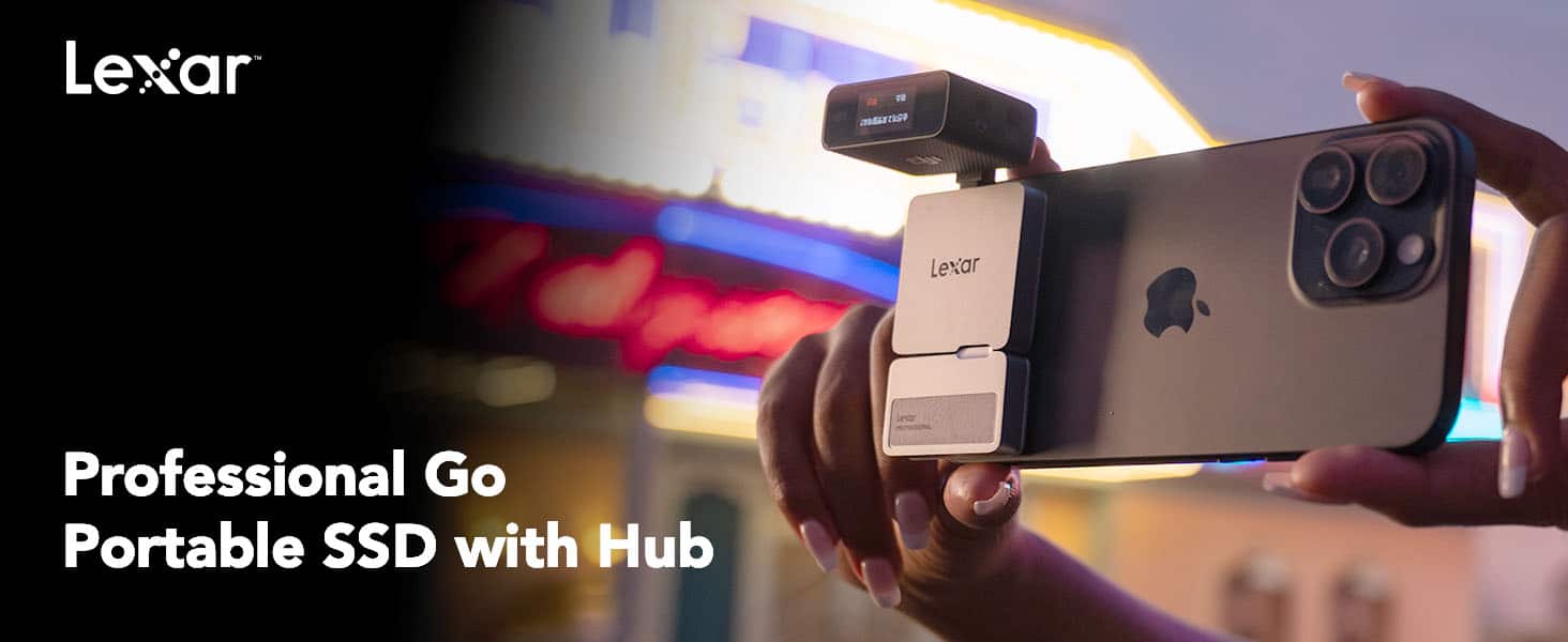 Ổ Cứng Di Động SSD Lexar Professional Go With Hub SL400 2TB Silver USB 3.2 Gen 2 (LSL400S002T-RNSNG)